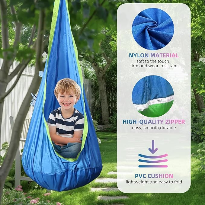 Kids Swing Seat Hammock Chair Indoor Outdoor Hanging Chair - Image 6