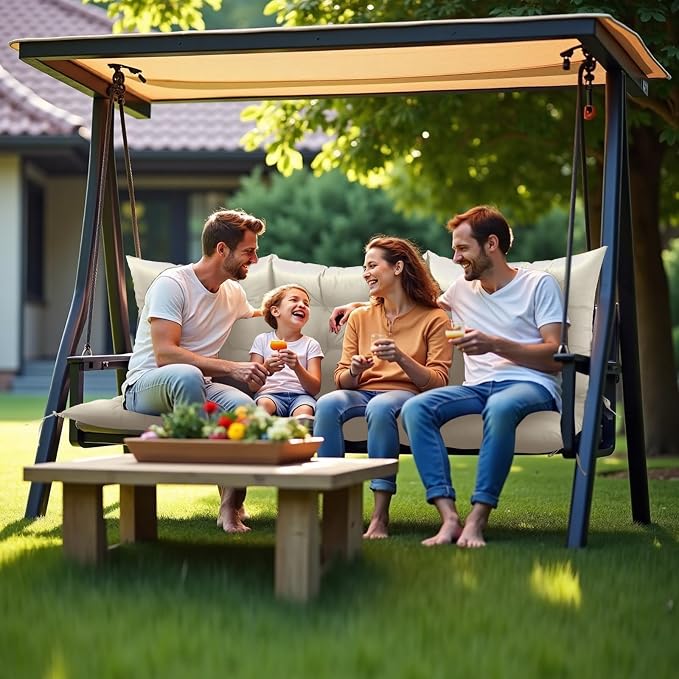 NACATIN 3 Seat Cushion for Outdoor Swing - Image 7