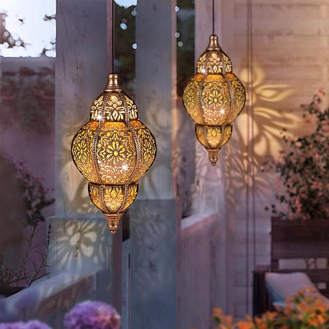 Solar Lanterns Outdoor Waterproof, Hanging Solar Lantern Garden Decor, - Image 7
