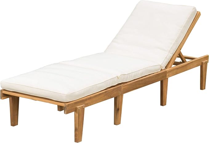 Christopher Knight Home Ariana Acacia Wood Chaise Lounge by GDFStudio