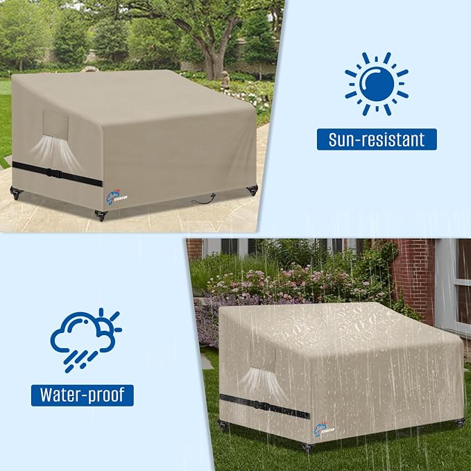 SIRUITON 4-Seat Garden Patio Sofa/Loveseat/Bench Cover 73" W x 27" D x 35" H - Image 5