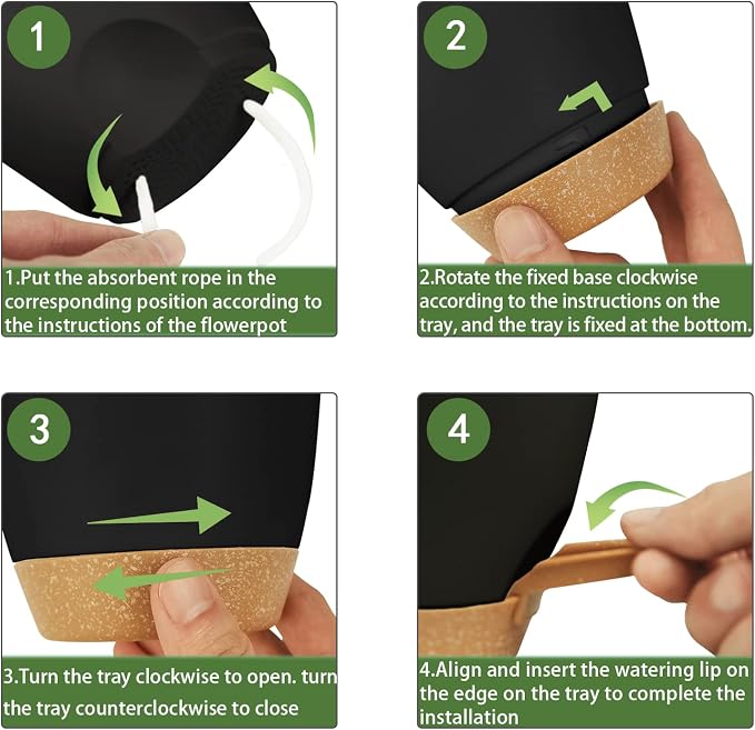 Self Watering Planters with Drainage Holes Reservoir, Nursery Planting Pot - Image 4