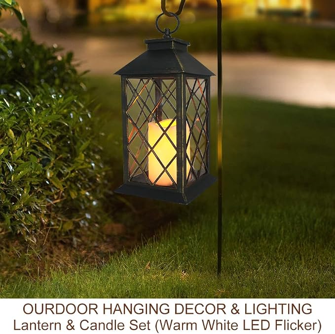 Bright Zeal 13.5" Outdoor Candle Lantern Decorative - Image 6