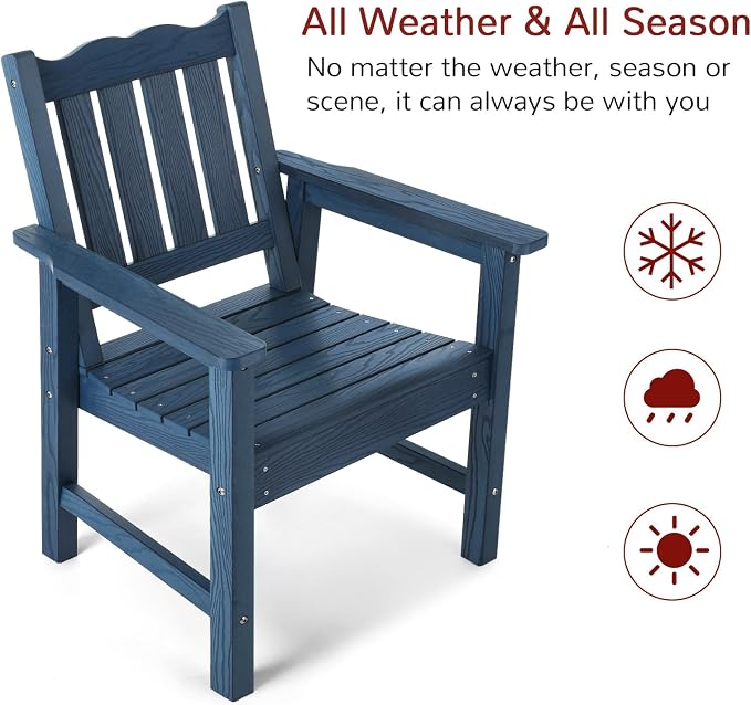 Stoog 4-Piece Patio Furniture Set, All-Weather HIPS Outdoor Dining Set - Image 7
