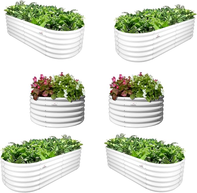 A ANLEOLIFE 6-Pack 4X4X1.5ft & 6X2X1.5ft Deep Root Galvanized Raised Garden by AAnleolife
