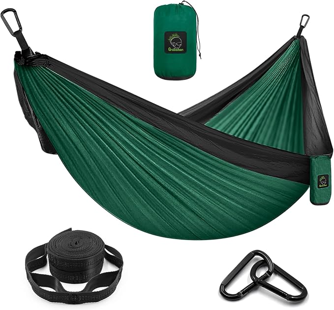 Grassman Camping Hammock Double & Single Portable Hammock by GRASSMAN