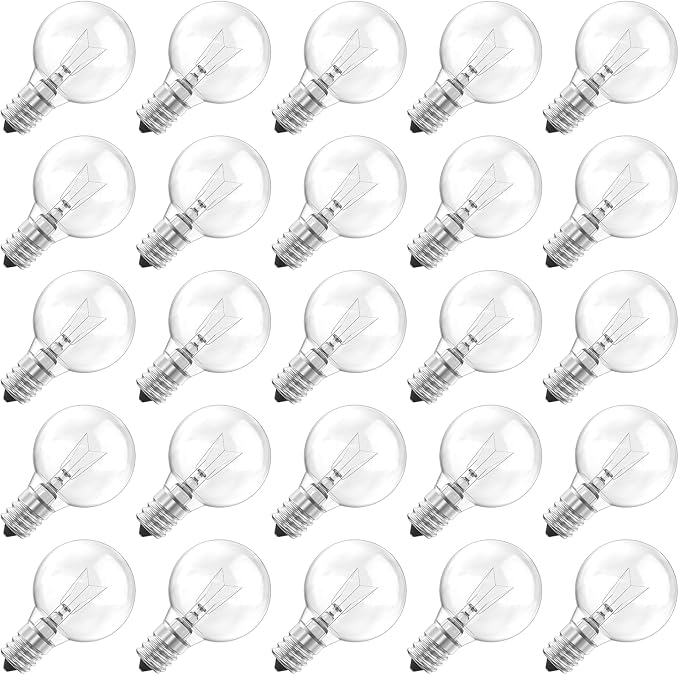 Brightown G40 Replacement Light Bulbs, E12 Candelabra Base, Incandescent Round by Brightown