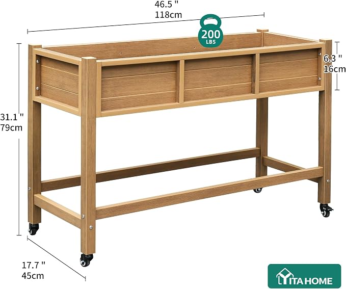 YITAHOME Raised Garden Bed HDPE, Elevated Planter Box - Image 8