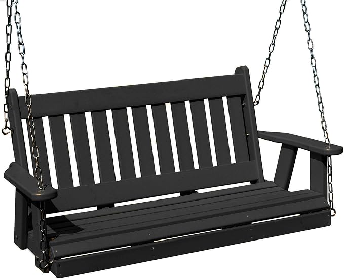 Poly Lumber Wood 4FT Mission Porch Swing Amish Craftsmandship Made in USA HDPE by Unknown