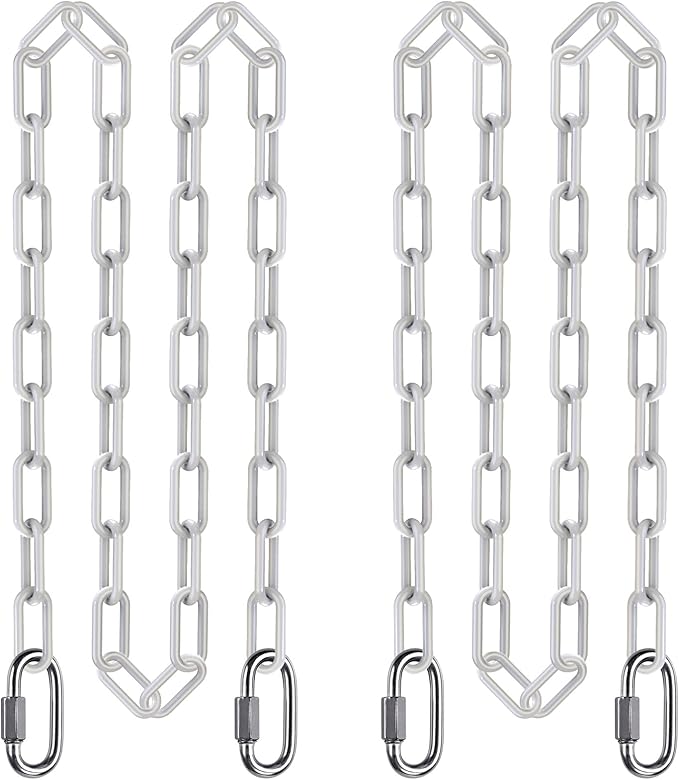 SELEWARE 2 Pack Hanging Swing Chains Kit, 100 Inch Plastic Coated Hanging Chains by SELEWARE