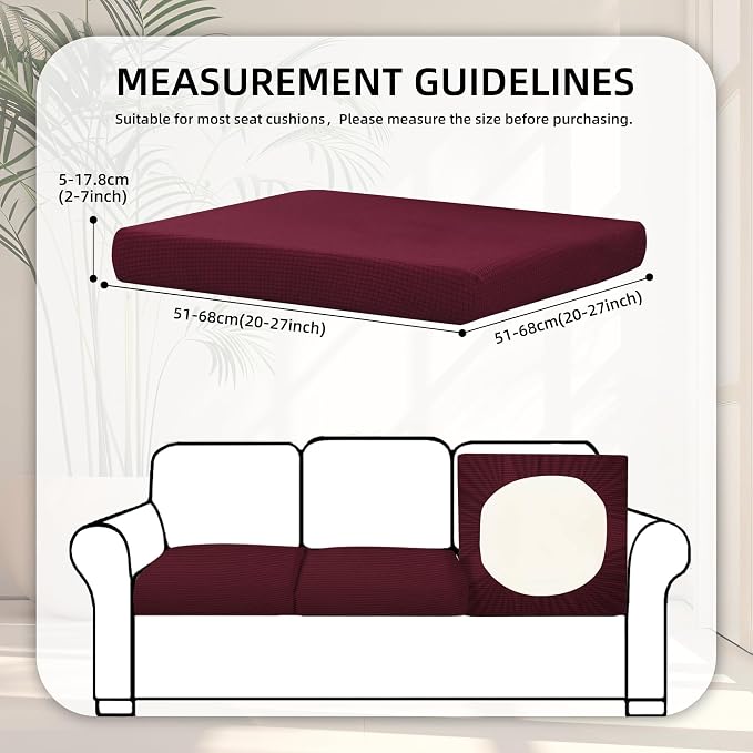 8Pcs Stretch Patio Cushion Covers, Outdoor Couch Covers Replacement, Outdoor - Image 2