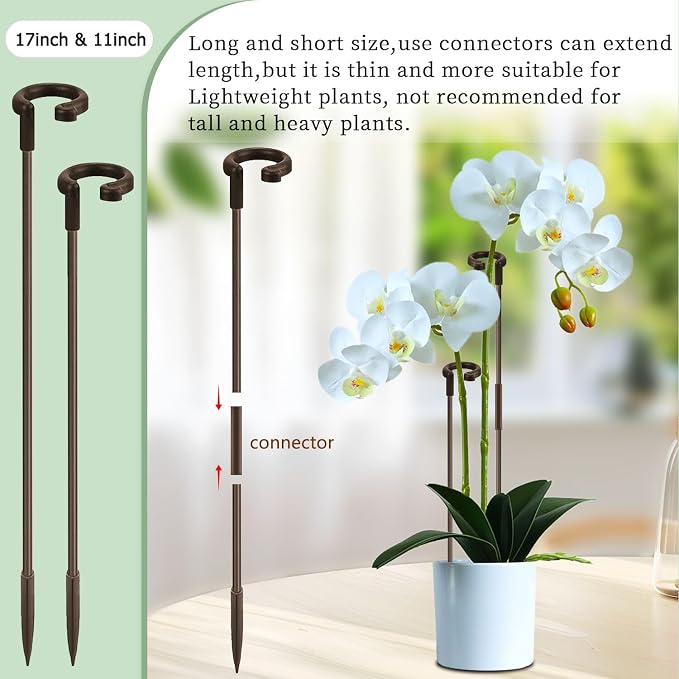Invisible Orchid Sticks 17 inch &11 inch SupKing 16Pcs Plant Stakes - Image 4