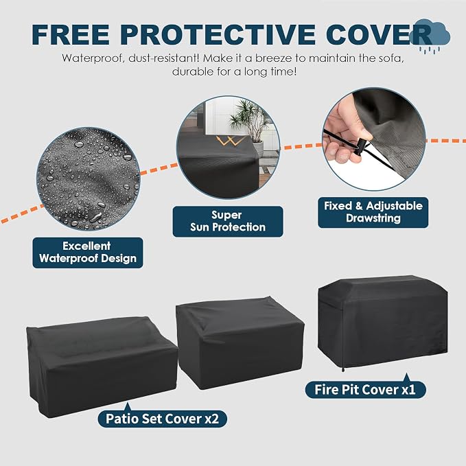 5 Piece Patio Furniture Set - Image 6