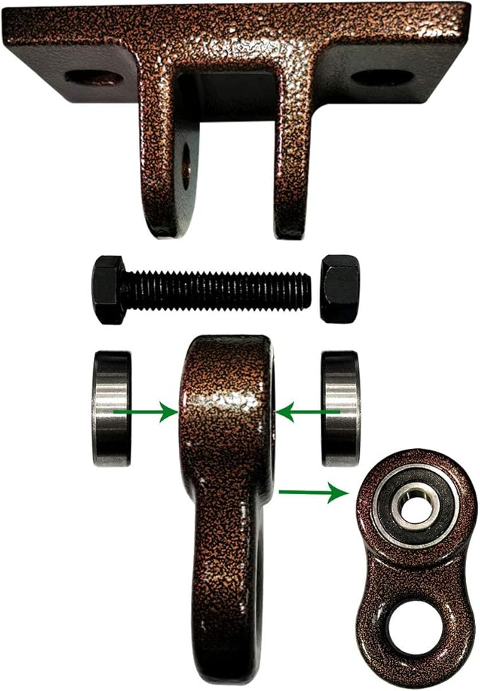 Heavy Duty Bronze Swing Hangers Screws Bolts Included Over 5000 lb Capacity - Image 2