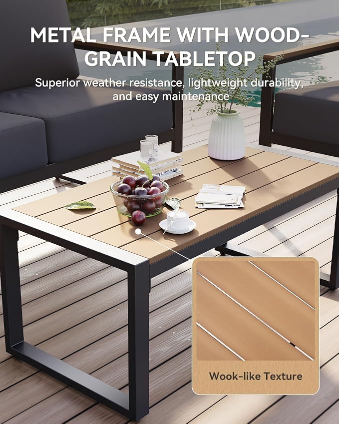 Aoxun Patio Furniture Set, 4 Piece Outdoor Patio Furniture - Image 6