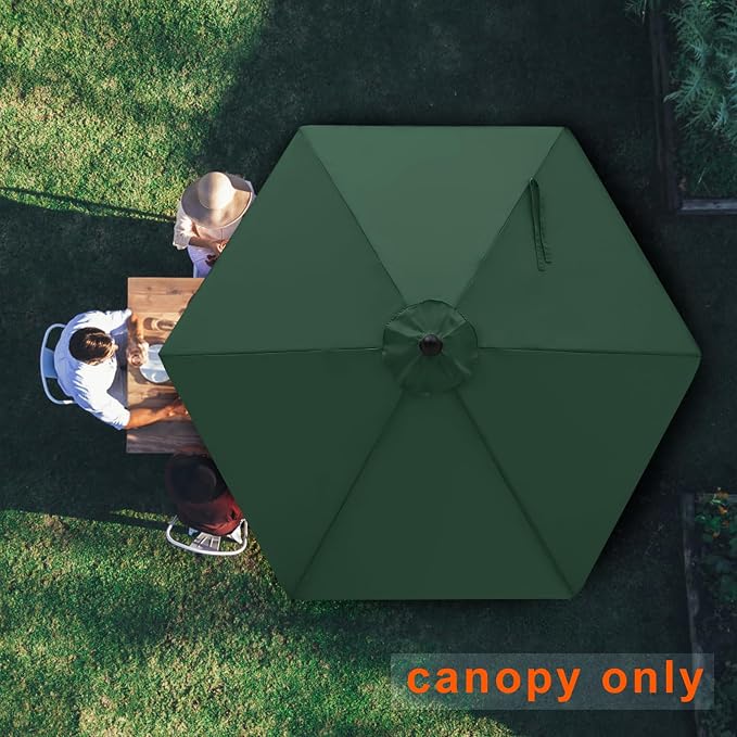 MASTERCANOPY Patio Umbrella 7.5 ft Replacement Canopy - Image 6