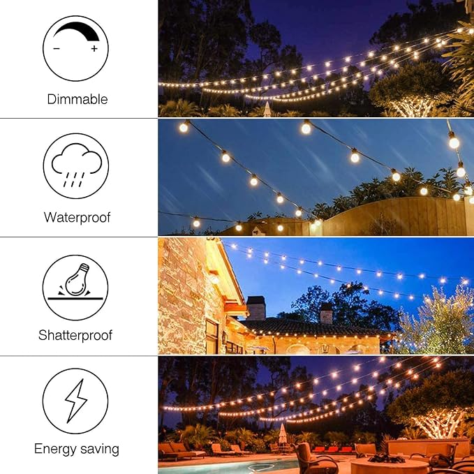 Banord 102FT Outdoor String Lights, Waterproof Patio Lights - Image 5