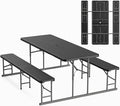 VINGLI Folding Picnic Table and Bench Set, Portable Outdoor Dining Furniture by VINGLI