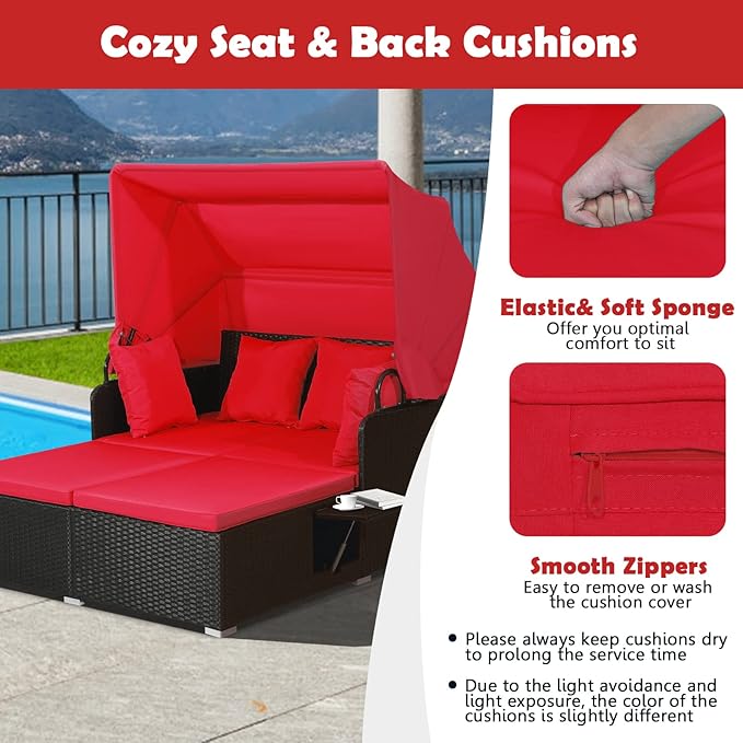 Tangkula Patio Rattan Daybed - Image 5