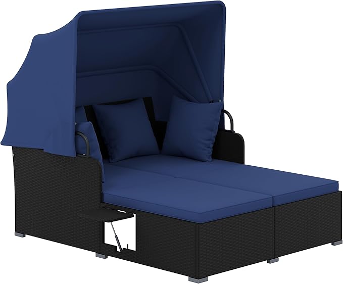 Tangkula Patio Rattan Daybed by TANGKULA