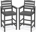 SERWALL Tall Adirondack Chairs Set of 2, Oversize Balcony Adirondack Chairs Set by SERWALL