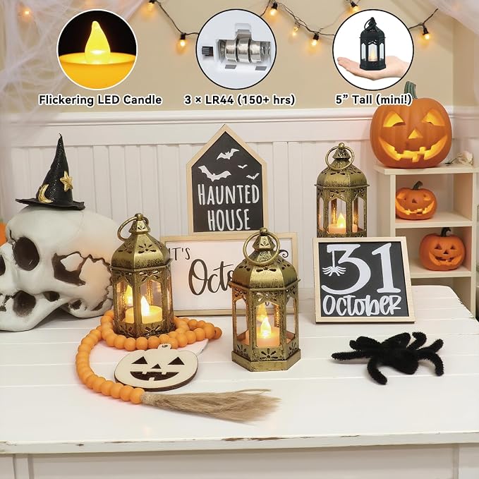 LLQ 12Pcs 5-Inch Ramadan Mini Lanterns - Image 7