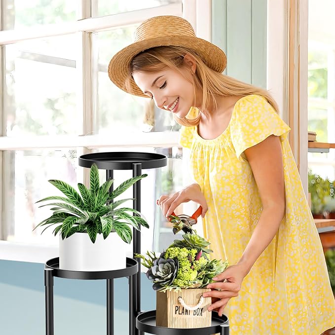 3 Tier Metal Corner Plant Stand Indoor Outdoor, Heightened widened 30'' Tall - Image 7