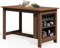 SERWALL Outdoor Bar Table, All Weather HDPE 36" Counter Height Dining Table by SERWALL