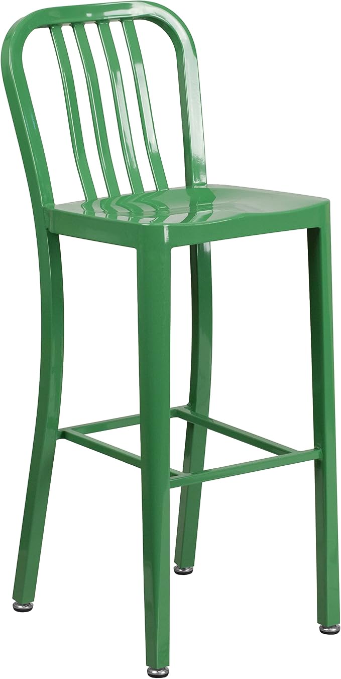 Flash Furniture Gael Commercial Grade 2 Pack 30" High Green Metal - Image 11