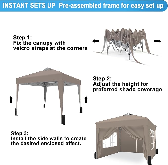 SANWAY 10x10 Pop Up Canopy Tent - Image 2