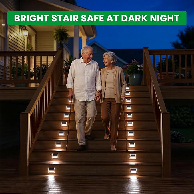 JSOT Solar Lights Outdoor for Deck, Waterproof Solar Garden Lights Decorative - Image 3