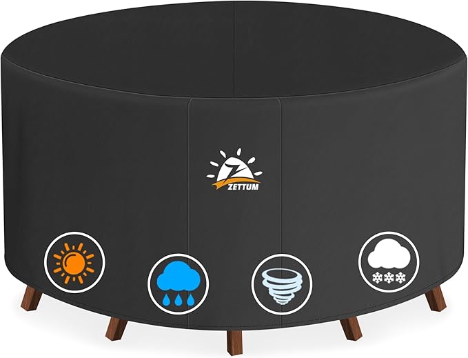 Zettum Round Patio Table Cover 48 Inch by Zettum