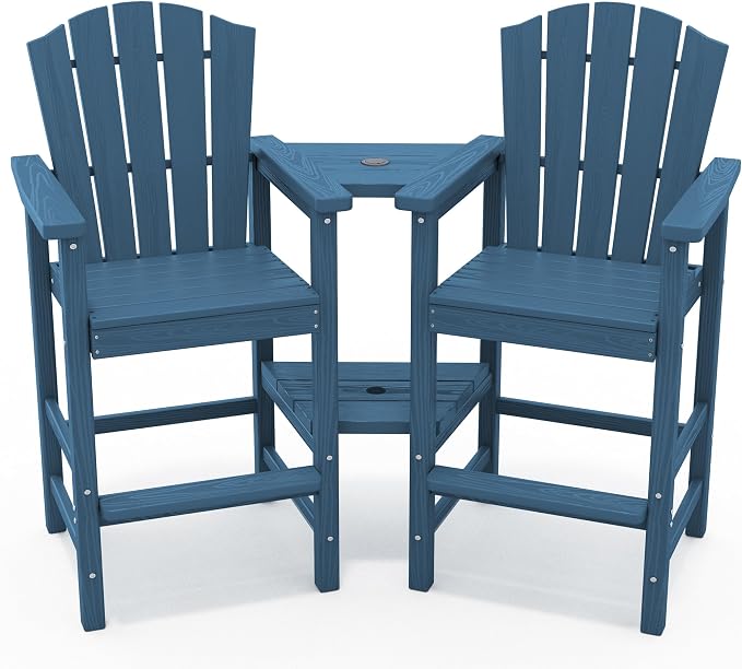 KINGYES Tall Adirondack Chair Set of 2, All-Weather HDPE Outdoor Adirondack - Image 11