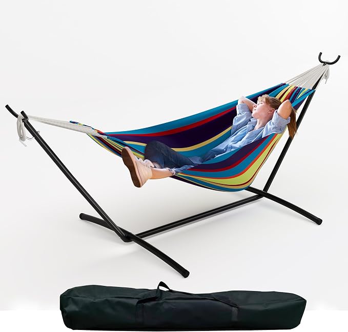 GAOMON Double Hammock with Stand, 450 lb Capacity, Adjustable Portable Hammock - Image 7