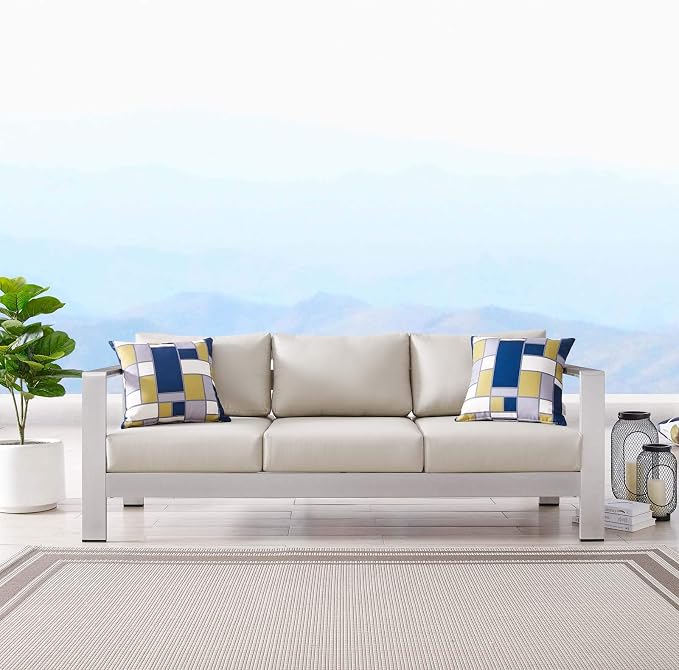 Modway Shore Aluminum Metal Outdoor Patio Sofa by Modway