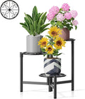 Metal Plant Stand Outdoor Indoor, 3 Tier Foldable Corner Tall Plant Shelf by Unknown
