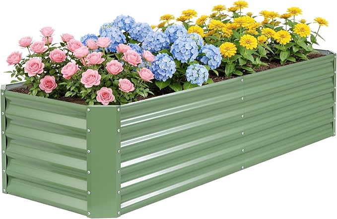 ZORMY 6×2×1.4ft Galvanized Raised Garden Bed Kit, Metal Planter Boxes Outdoor - Image 9