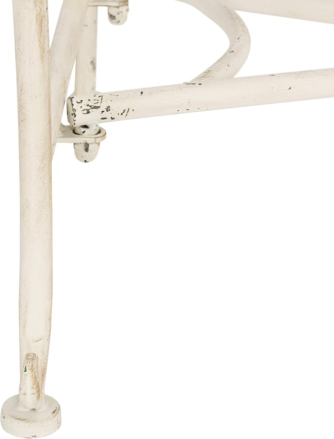 Safavieh PAT5017A Collection Adina Antique White Wrought Iron 51.25" Outdoor - Image 6