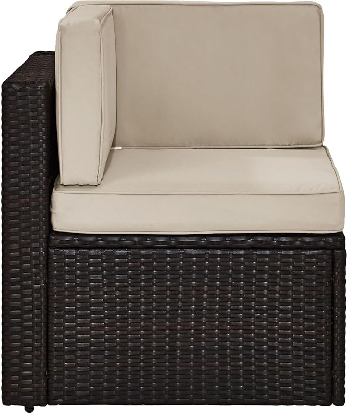 Crosley Furniture Palm Harbor Corner Outdoor Sectional Chair, Wicker Patio - Image 4