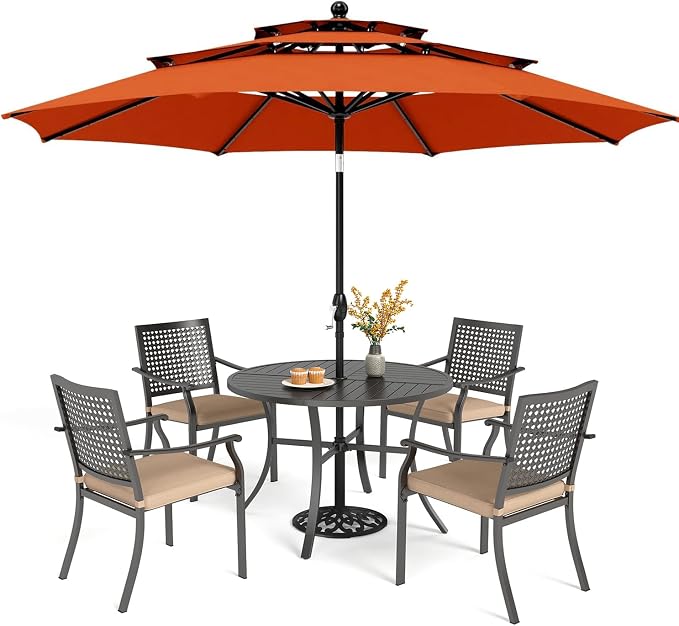 PHI VILLA 5 Pieces Outdoor Dining Set by PHIVILLAThepioneerofcomfortablehouseholdsupplies