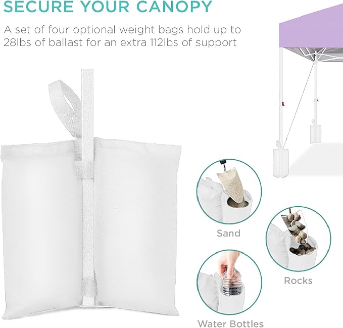 Best Choice Products 8x8ft Pop Up Canopy Tent, Outdoor Shade, 1 Person 1 Minute - Image 5