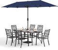 PHI VILLA Patio Dining Set 8 PCS by PHIVILLAThepioneerofcomfortablehouseholdsupplies