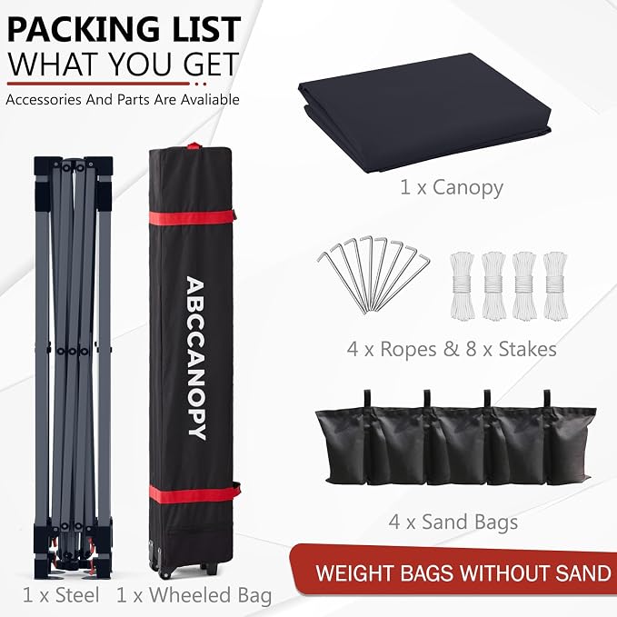 ABCCANOPY Outdoor Pop up Canopy Tent, 10x10 Instant Portable Canopy - Image 4
