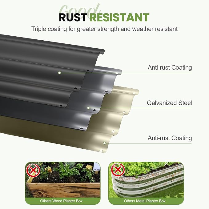 5-in-1 Adjustable Raised Garden Bed Kit | Galvanized Planter Boxes - Image 5