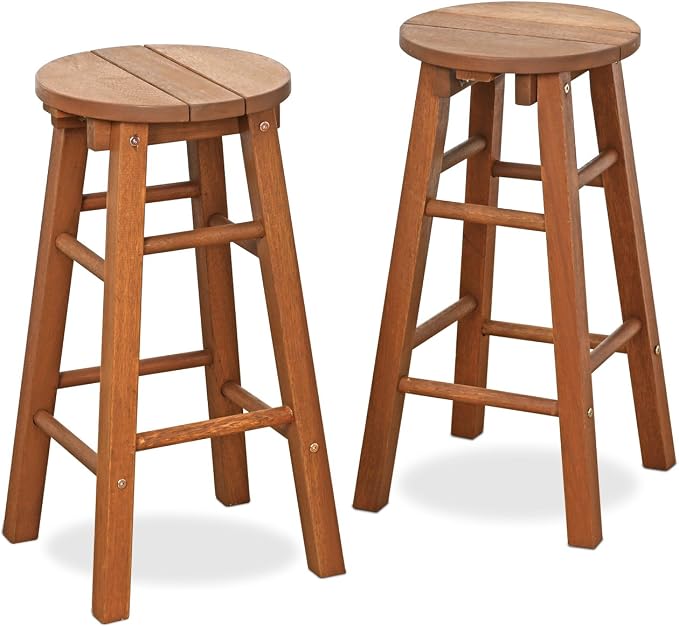 Furinno FG17629 Tioman Outdoor Hardwood Patio Furniture Promo Arch Bar Stool by Furinno-FitsYourSpaceFitsYourBudget