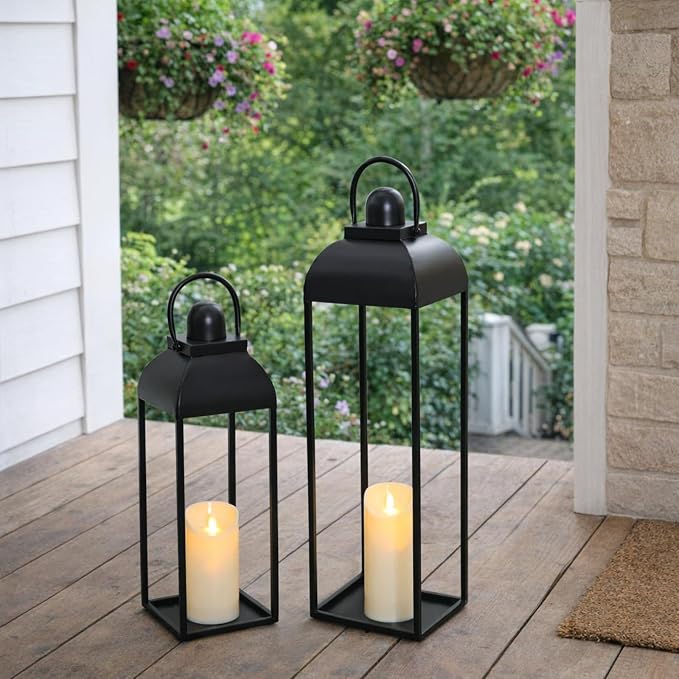 25'' 19'' Lanterns Decorative Outdoor Indoor, Christmas Lantern - Image 8