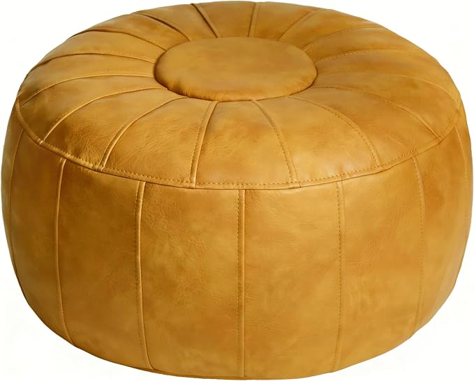 Thgonwid Unstuffed Moroccan Storage Pouf Foot Stool Ottoman Seat Handmade Faux by Thgonwid