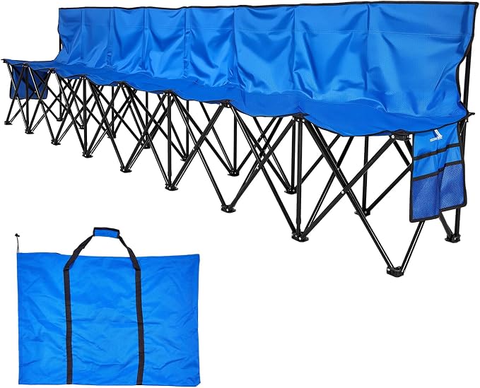 VEVOR Portable Folding Bench, 8 Seat Foldable Soccer Bench - Image 9