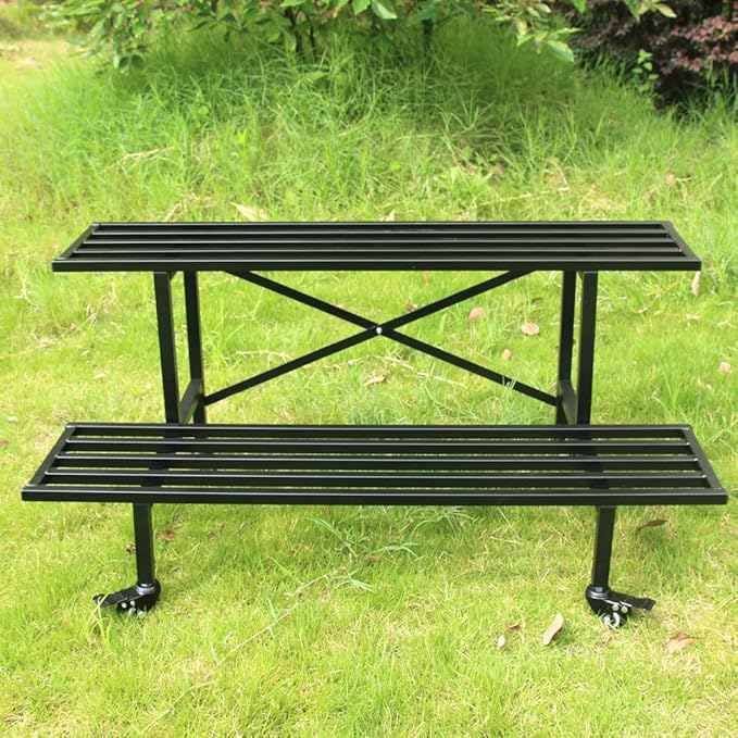 Zhongma 2 Tier Sturdy Metal Plant Stand by Zhongma