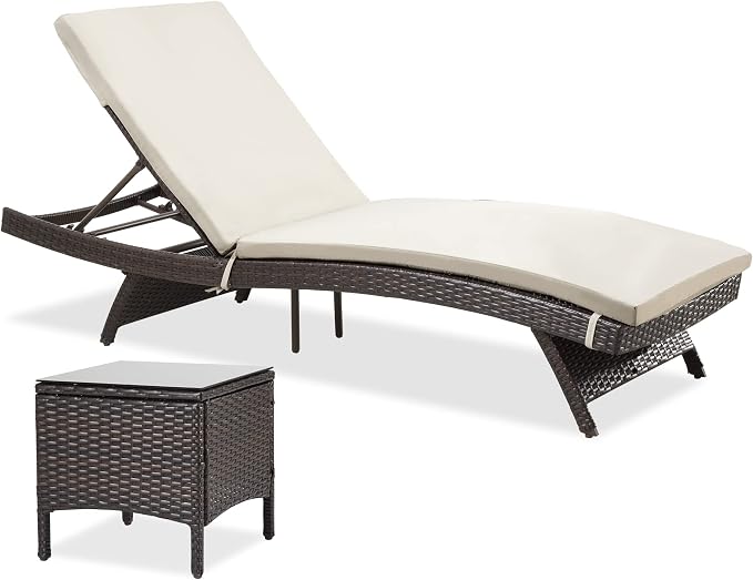 Pamapic Patio Chaise Lounge Set 2 Pieces，Patio Lounge Chair - Image 3